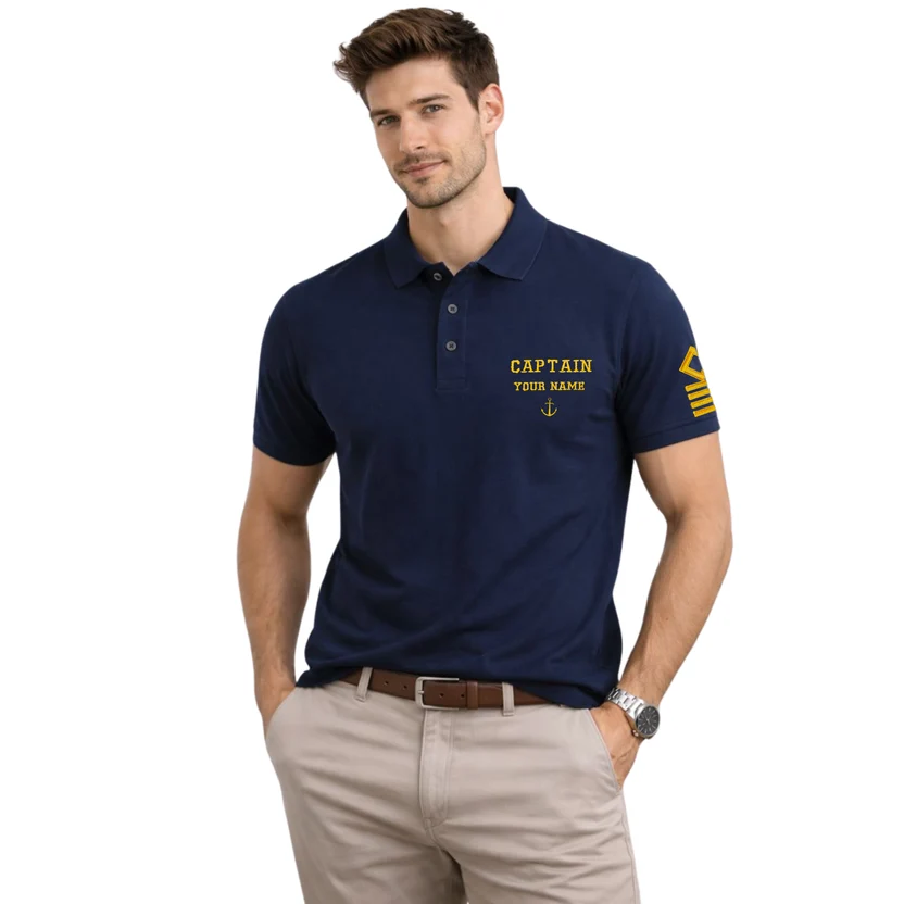 Captain Custom Embroidered Polo Shirt
